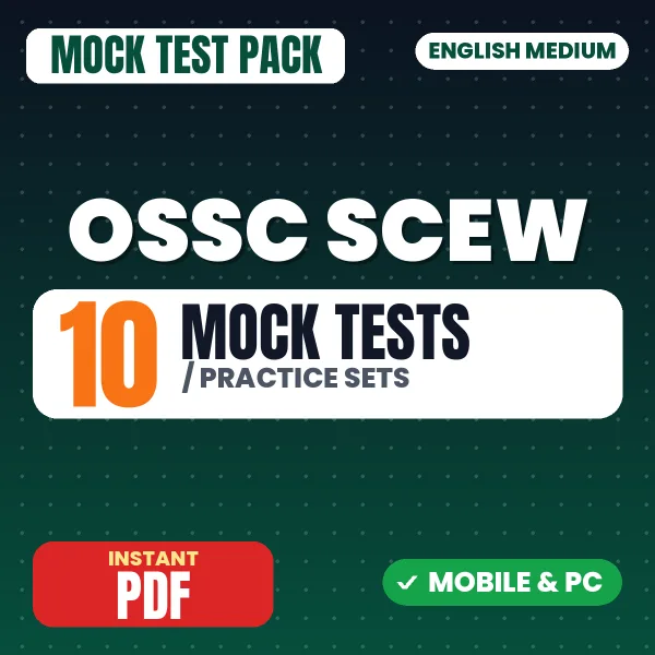 OSSC SCEW Exam Paper 2 (Horticulture) – 10 Mock Tests / Practice Sets | English Medium PDF Download