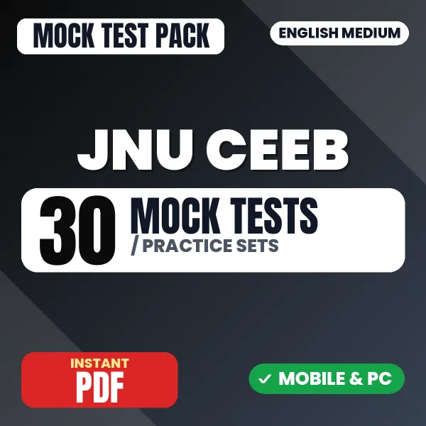 JNU CEEB Exam Paper I – 30 Mock Tests / Practice Sets | English Medium PDF Download