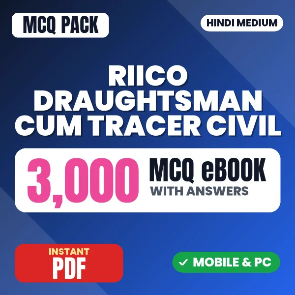 RIICO Draughtsman cum Tracer (Civil) Part-I Exam – 3000 MCQ eBook with Answers | Hindi Medium PDF Download
