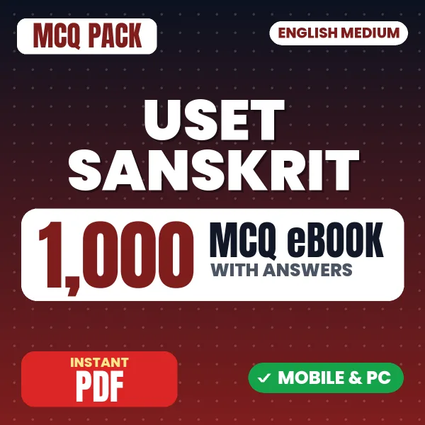 Uttarakhand SET Sanskrit Exam – 1000 MCQ eBook with Answers | English Medium PDF Download