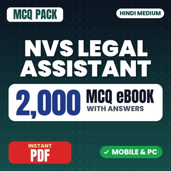 NVS Legal Assistant Exam – 2000 MCQ eBook with Answers | Hindi Medium PDF Download