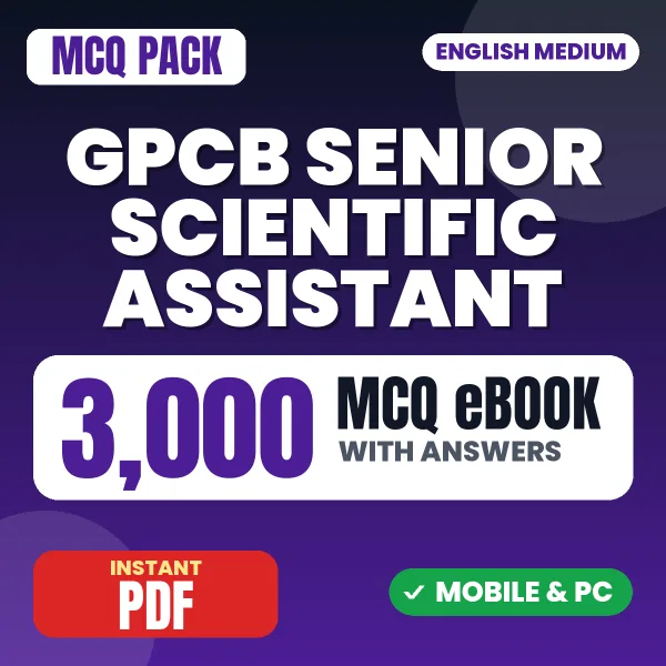 GPCB Senior Scientific Assistant Exam – 3000 MCQ eBook with Answers | English Medium PDF Download