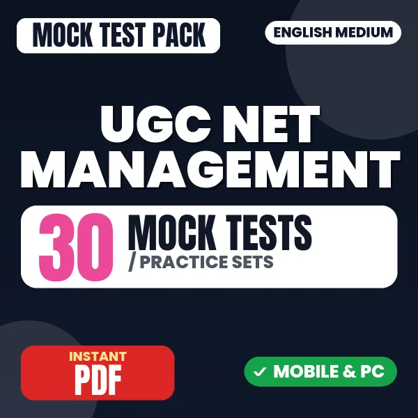 NTA UGC NET Management Exam – 30 Mock Tests / Practice Sets | English Medium PDF Download