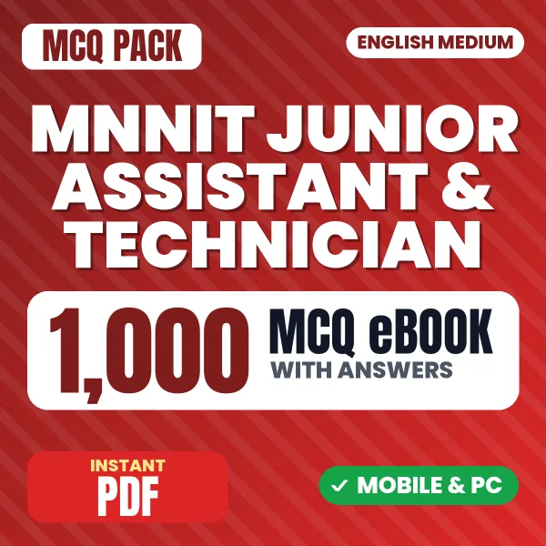 MNNIT Junior Assistant & Technician Exam – 1000 MCQ eBook with Answers | English Medium PDF Download