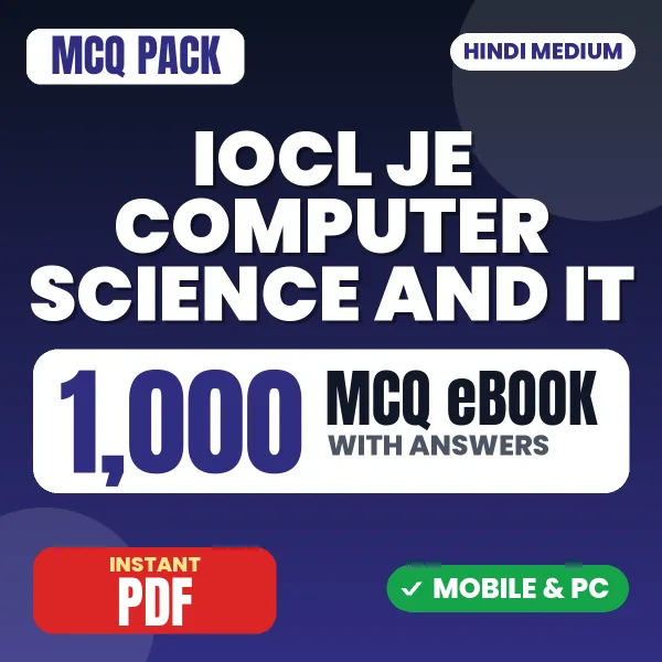 IOCL Junior Engineer (Computer Science and IT) Exam – 1000 MCQ eBook with Answers | Hindi Medium PDF Download