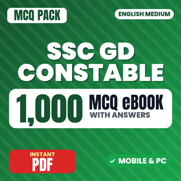 SSC GD Constable Exam – 1000 MCQ eBook with Answers | English Medium PDF Download