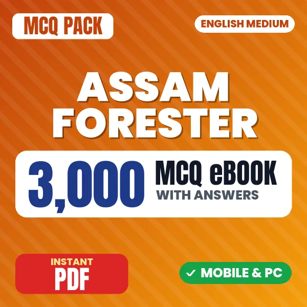 Assam Forester Exam – 3000 MCQ eBook with Answers | English Medium PDF Download
