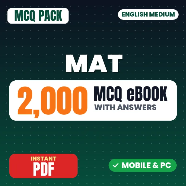 MAT Exam – 2000 MCQ eBook with Answers | English Medium PDF Download