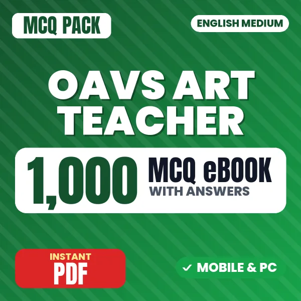 OAVS Art Teacher Exam – 1000 MCQ eBook with Answers | English Medium PDF Download