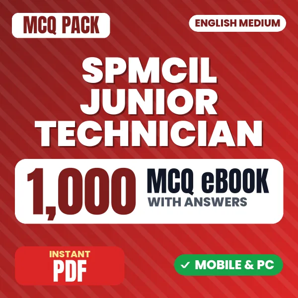 SPMCIL Junior Technician Exam (Printing & Control) – 1000 MCQ eBook with Answers | English Medium PDF Download