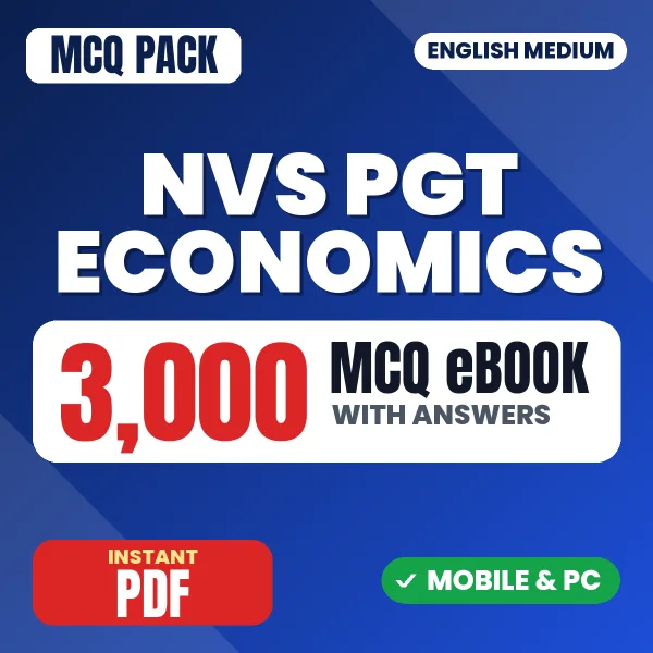 NVS PGT Economics Preliminary Exam Tier 1 – 3000 MCQ eBook with Answers | English Medium PDF Download