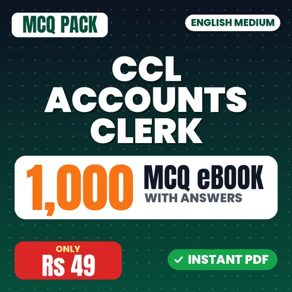 CCL Accounts Clerk Exam – 1000 MCQ eBook with Answers | English Medium PDF Download