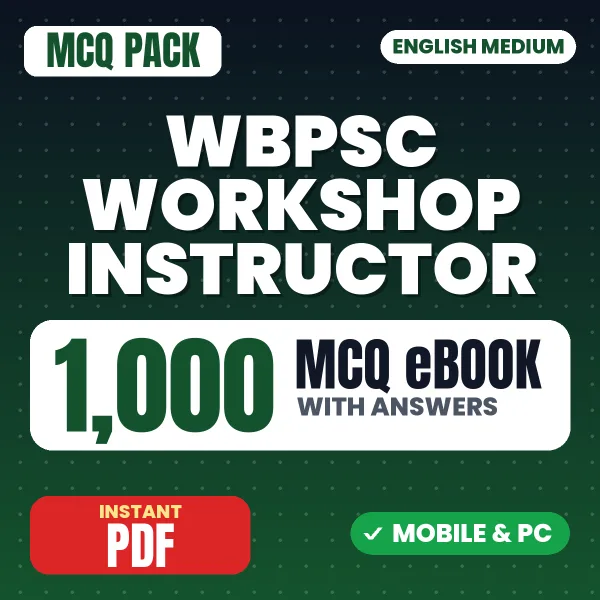 WBPSC Workshop Instructor Exam (Electrical) – 1000 MCQ eBook with Answers | English Medium PDF Download