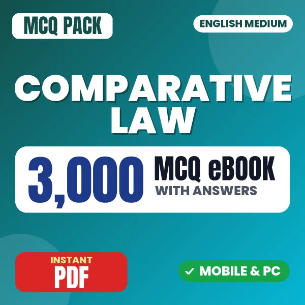 Comparative Law – 3000 MCQ eBook with Answers | English Medium PDF Download