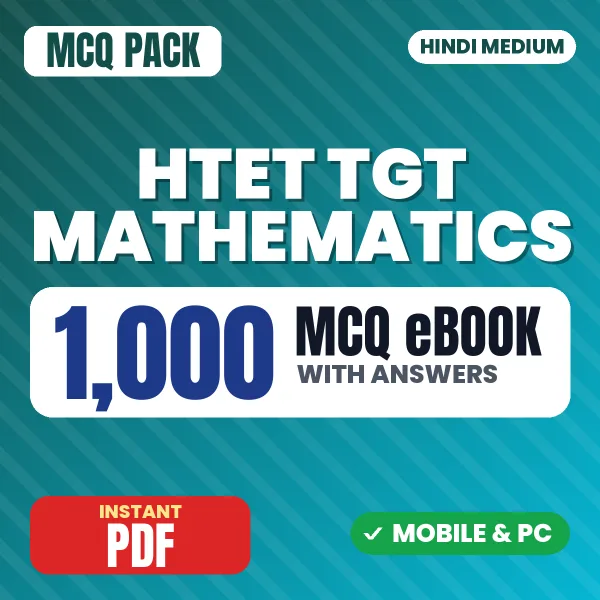 Haryana TET TGT Mathematics Exam – 1000 MCQ eBook with Answers | Hindi Medium PDF Download