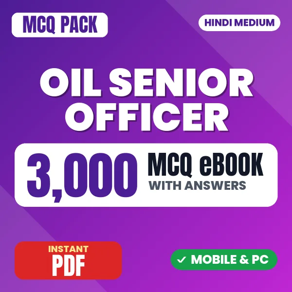 OIL Senior Officer (Mechanical) Exam – 3000 MCQ eBook with Answers | Hindi Medium PDF Download