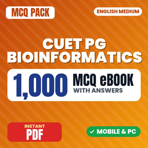 CUET PG Bio-Informatics Exam – 1000 MCQ eBook with Answers | English Medium PDF Download