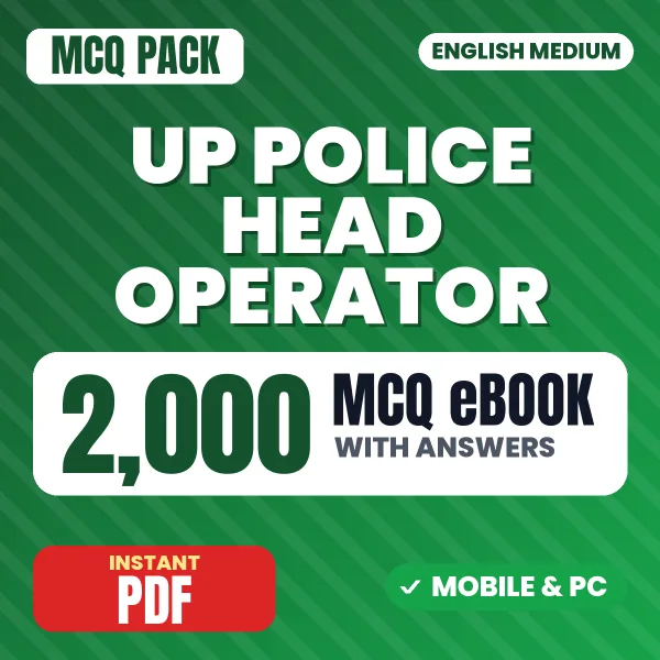 UP Police Head Operator Exam – 2000 MCQ eBook with Answers | English Medium PDF Download
