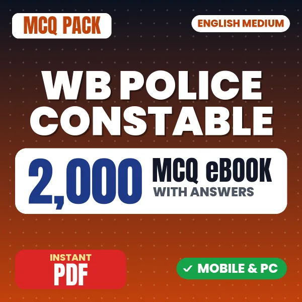 WB Police Constable Exam – 2000 MCQ eBook with Answers | English Medium PDF Download