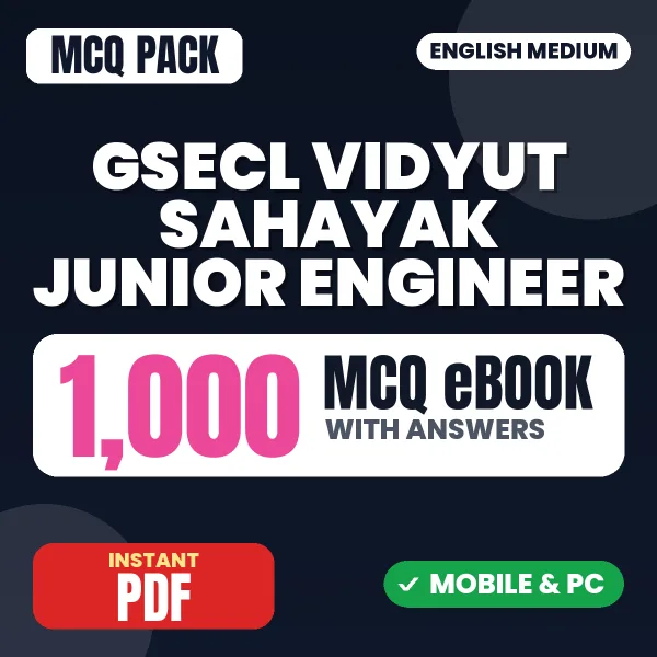 GSECL Vidyut Sahayak (JE) Exam Tier 2 (Electrical) – 1000 MCQ eBook with Answers | English Medium PDF Download
