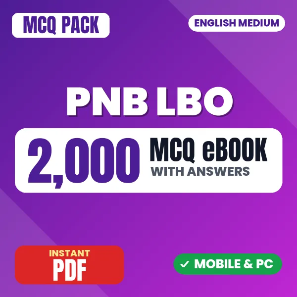 PNB Local Bank Officer Exam – 2000 MCQ eBook with Answers | English Medium PDF Download