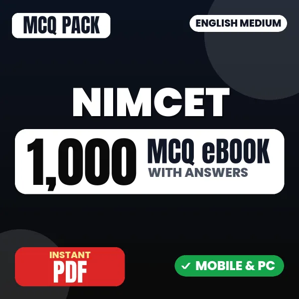 NIMCET Exam – 1000 MCQ eBook with Answers | English Medium PDF Download