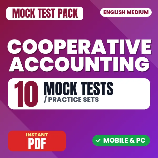 Cooperative Accounting Exam – 10 Mock Tests / Practice Sets | English Medium PDF Download