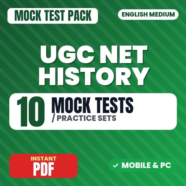 UGC NET History Exam Paper 2 – 10 Mock Tests / Practice Sets | English Medium PDF Download