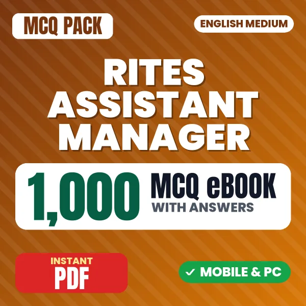 RITES Assistant Manager Exam – 1000 MCQ eBook with Answers | English Medium PDF Download