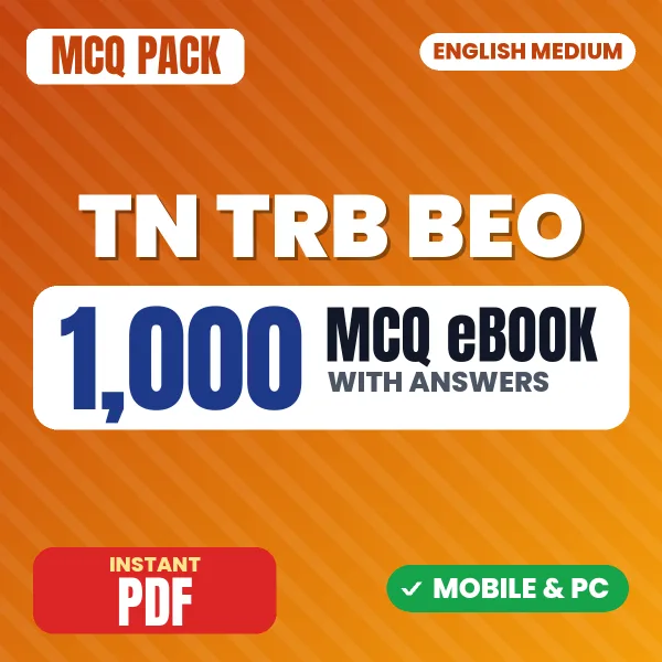 TN TRB BEO (Part-A) Exam - Tamil – 1000 MCQ eBook with Answers | English Medium PDF Download