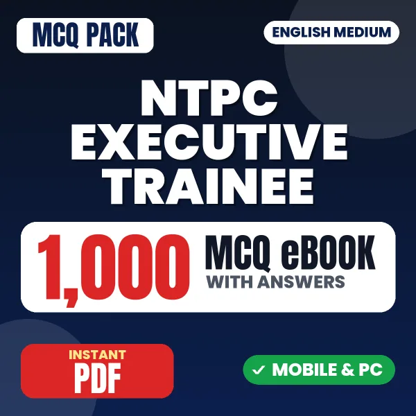 NTPC Executive Trainee Exam – 1000 MCQ eBook with Answers | English Medium PDF Download