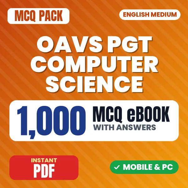 OAVS PGT Computer Science Exam – 1000 MCQ eBook with Answers | English Medium PDF Download