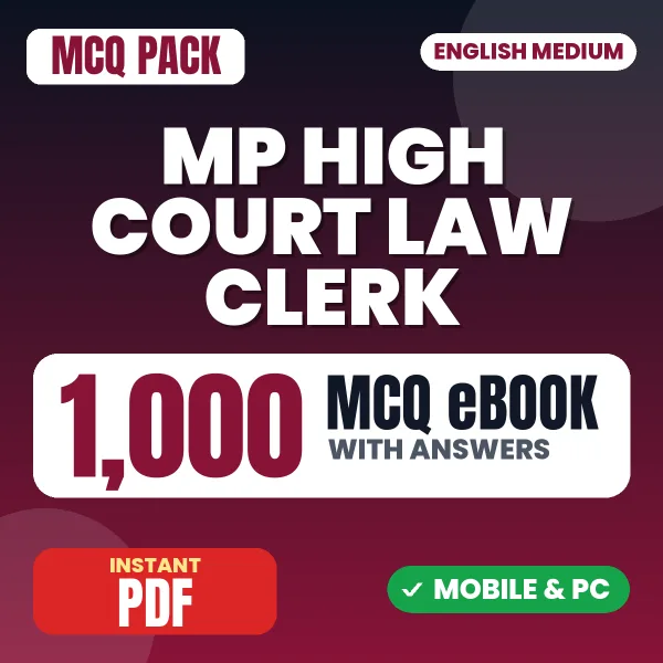 MP High Court Law Clerk Exam – 1000 MCQ eBook with Answers | English Medium PDF Download