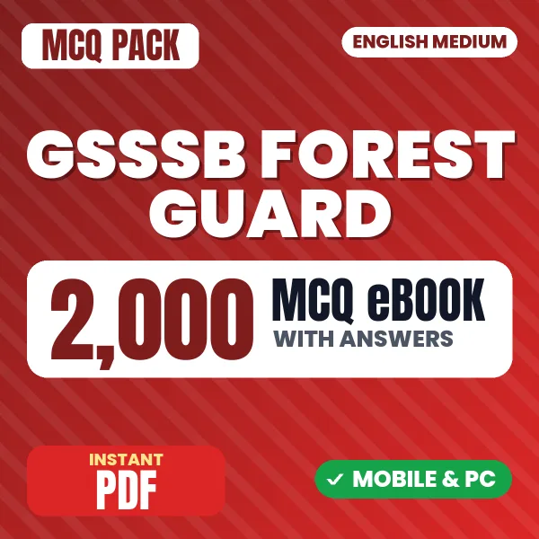GSSSB Forest Guard Exam – 2000 MCQ eBook with Answers | English Medium PDF Download