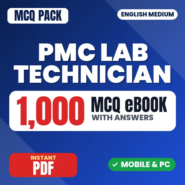 PMC Lab Technician Exam – 1000 MCQ eBook with Answers | English Medium PDF Download