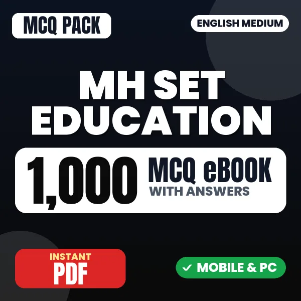 MH SET Education Exam Paper II – 1000 MCQ eBook with Answers | English Medium PDF Download