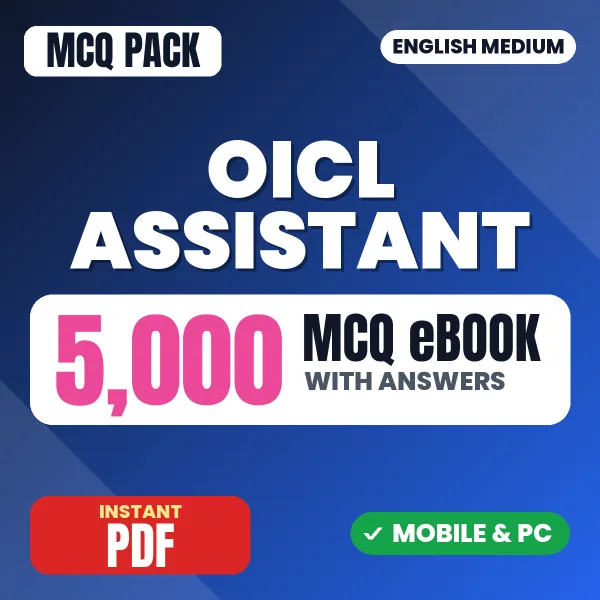 OICL Assistant Prelims Tier-I Exam – 5000 MCQ eBook with Answers | English Medium PDF Download