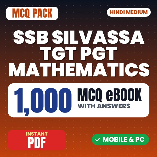 SSB Silvassa TGT PGT Mathematics Exam – 1000 MCQ eBook with Answers | Hindi Medium PDF Download