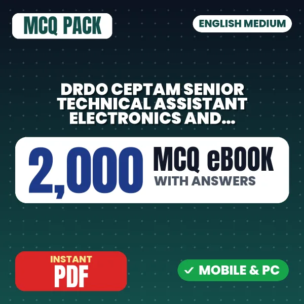 DRDO CEPTAM STA (Electronics & Communication) Exam Tier I – 2000 MCQ eBook with Answers | English Medium PDF Download