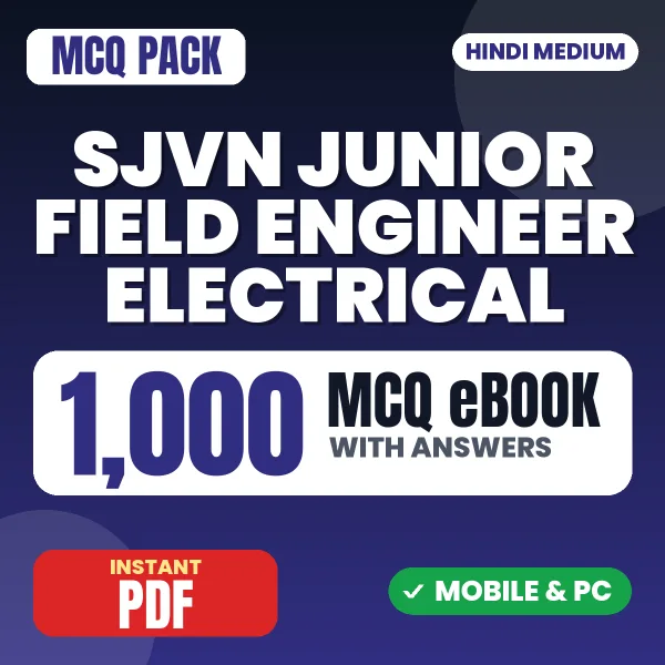 SJVN Junior Field Engineer (Electrical) Exam – 1000 MCQ eBook with Answers | Hindi Medium PDF Download