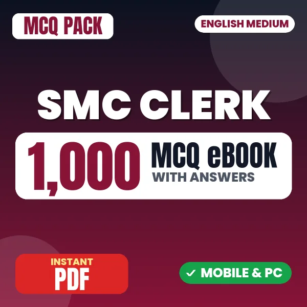 SMC Clerk Exam – 1000 MCQ eBook with Answers | English Medium PDF Download