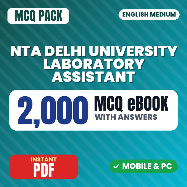 Delhi University Laboratory Assistant Stage 1 Prelims Exam – 2000 MCQ eBook with Answers | English Medium PDF Download