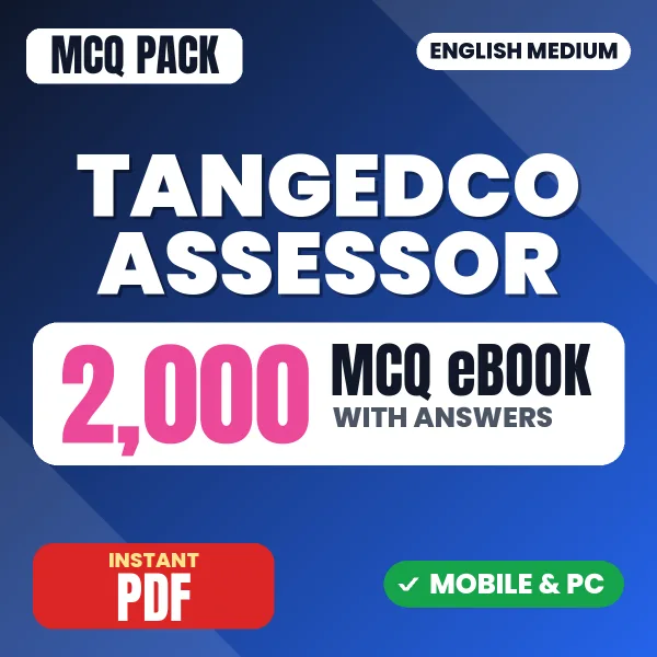 TANGEDCO Assessor Exam – 2000 MCQ eBook with Answers | English Medium PDF Download