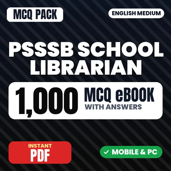 PSSSB School Librarian Exam – 1000 MCQ eBook with Answers | English Medium PDF Download