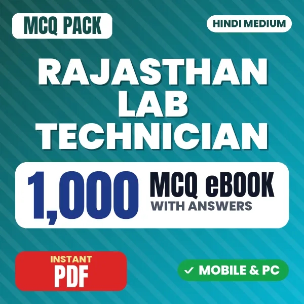 Rajasthan Lab Technician Exam – 1000 MCQ eBook with Answers | Hindi Medium PDF Download