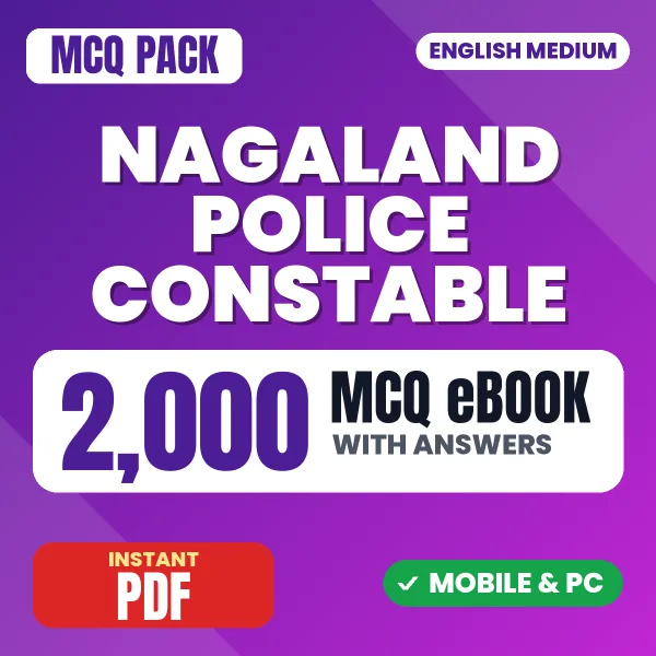 Nagaland Police Constable Exam – 2000 MCQ eBook with Answers | English Medium PDF Download
