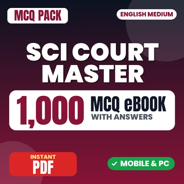 SCI Court Master Exam – 1000 MCQ eBook with Answers | English Medium PDF Download