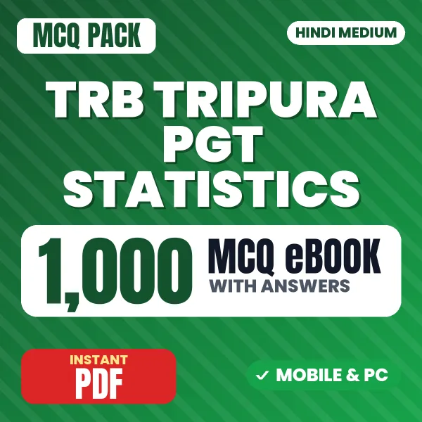 TRB Tripura PGT Statistics Exam – 1000 MCQ eBook with Answers | Hindi Medium PDF Download