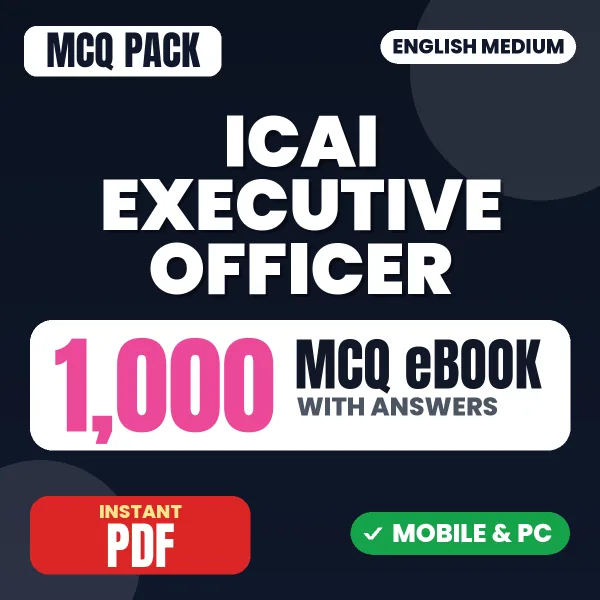ICAI Executive Officer Exam – 1000 MCQ eBook with Answers | English Medium PDF Download