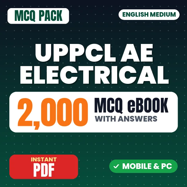 UPPCL AE Electrical Exam – 2000 MCQ eBook with Answers | English Medium PDF Download